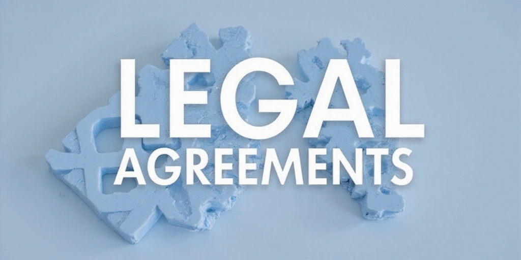 Immagine astratta che simboleggia accordi e regole legali